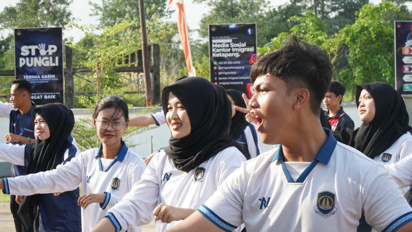 Senam Bersama, Imigrasi Ketapang Perkuat Budaya Hidup Sehat