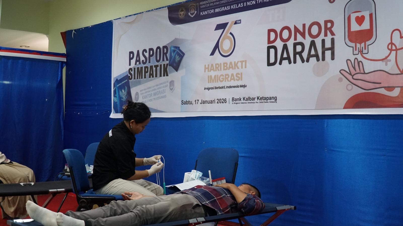 Imigrasi Ketapang Tebar Kepedulian Sosial Melalui Aksi Donor Darah
